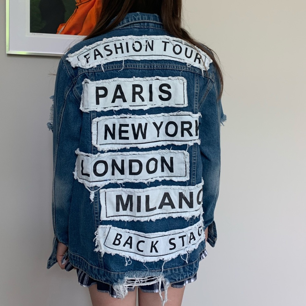 American Bazi Jean jacket with patches